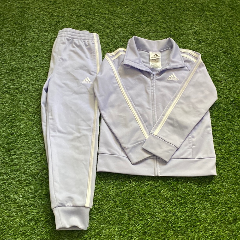 Lilac Adidas Track Suit